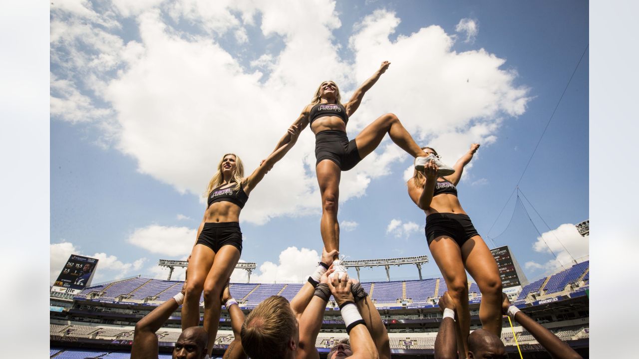 Washington Commanders cheerleaders perform during an NFL football