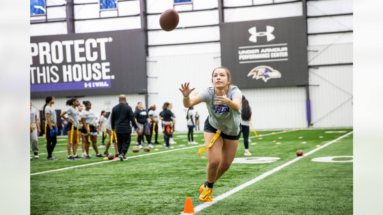 Baltimore Ravens and Under Armour unveil uniforms for inaugural season of  girls' flag football in Frederick County - Sports Illustrated High School  News, Analysis and More