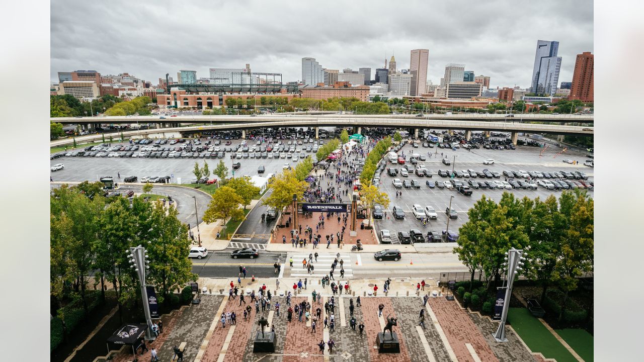 AERIAL VIEW OF M&T BANK STADIUM , HOME OF THE BALTIMORE RAVENS