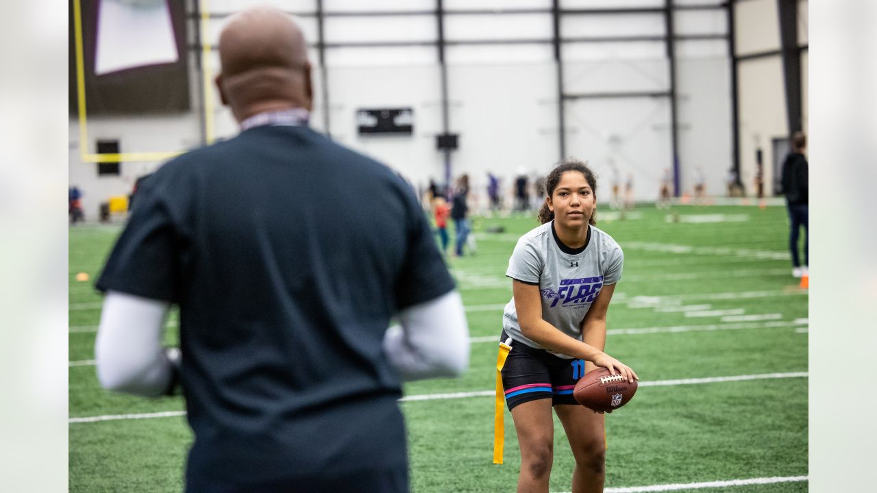 Photos: FCPS Girls Flag Football Players at Ravens' Practice Facility, High School Sports