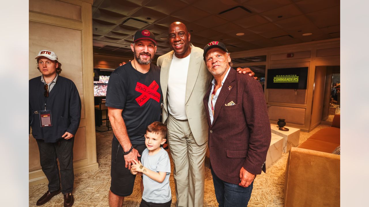 Magic Johnson meets Alex Ovechkin at Commanders game: 'One of the