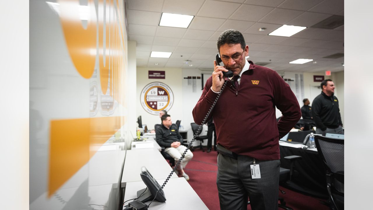 Take a look inside the Washington Commanders' draft room