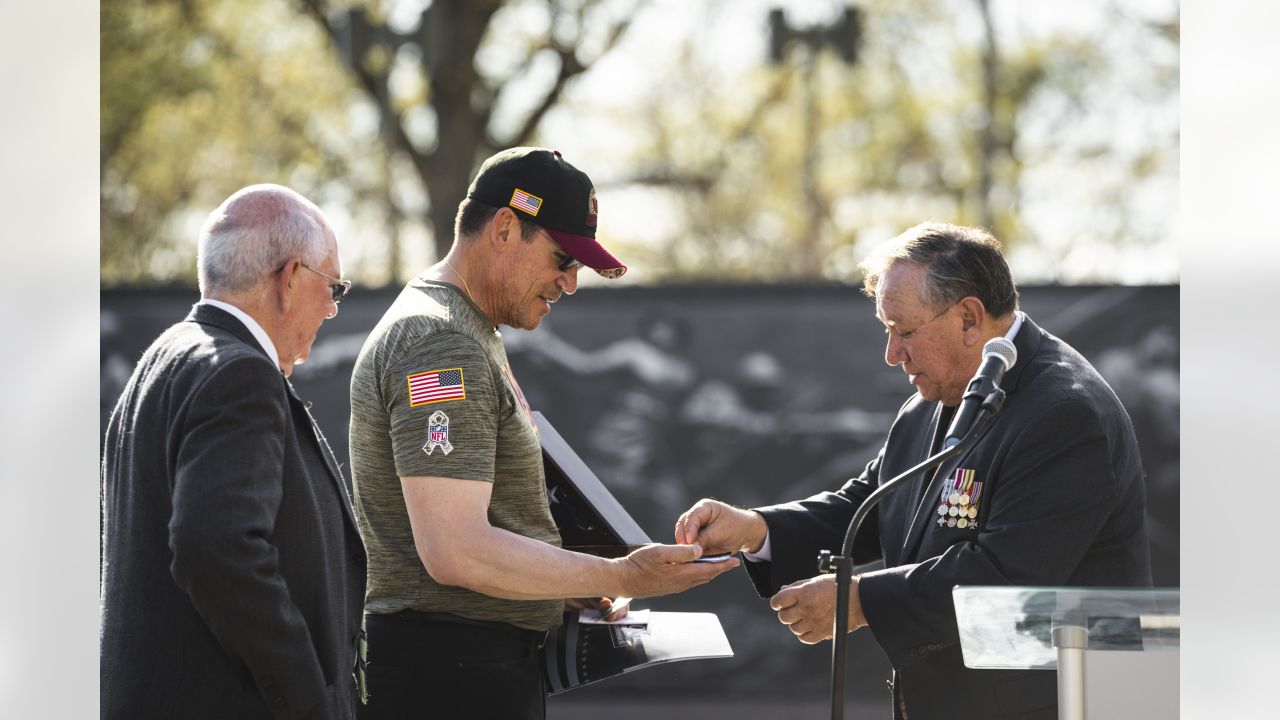 Commanders Head Coach Ron Rivera honored at WWI Memorial for