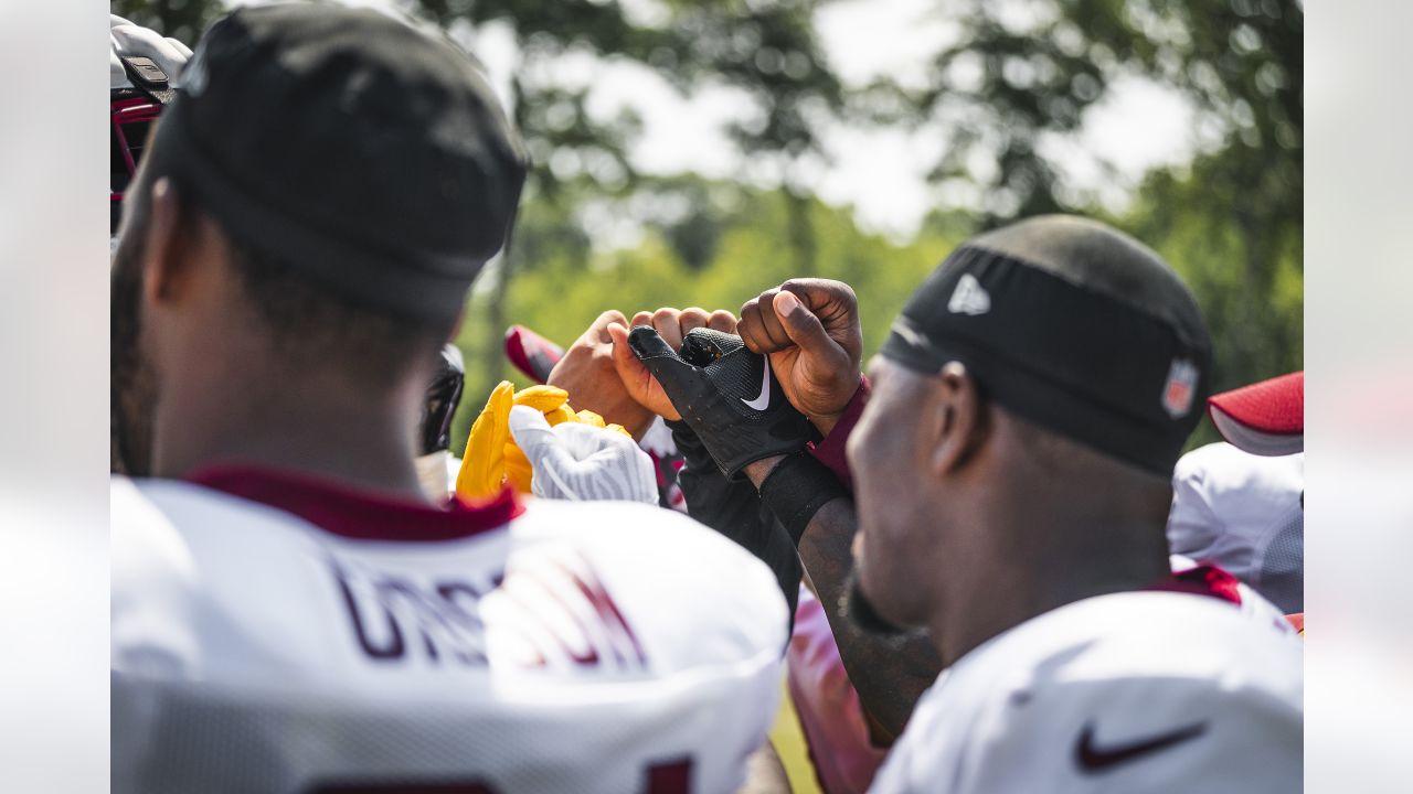 Washington Commanders wide receiver Dyami Brown (2) arrives for practice at  the team's NFL football training facility, Tuesday, Aug. 16, 2022, in  Ashburn, Va. (AP Photo/Alex Brandon Stock Photo - Alamy