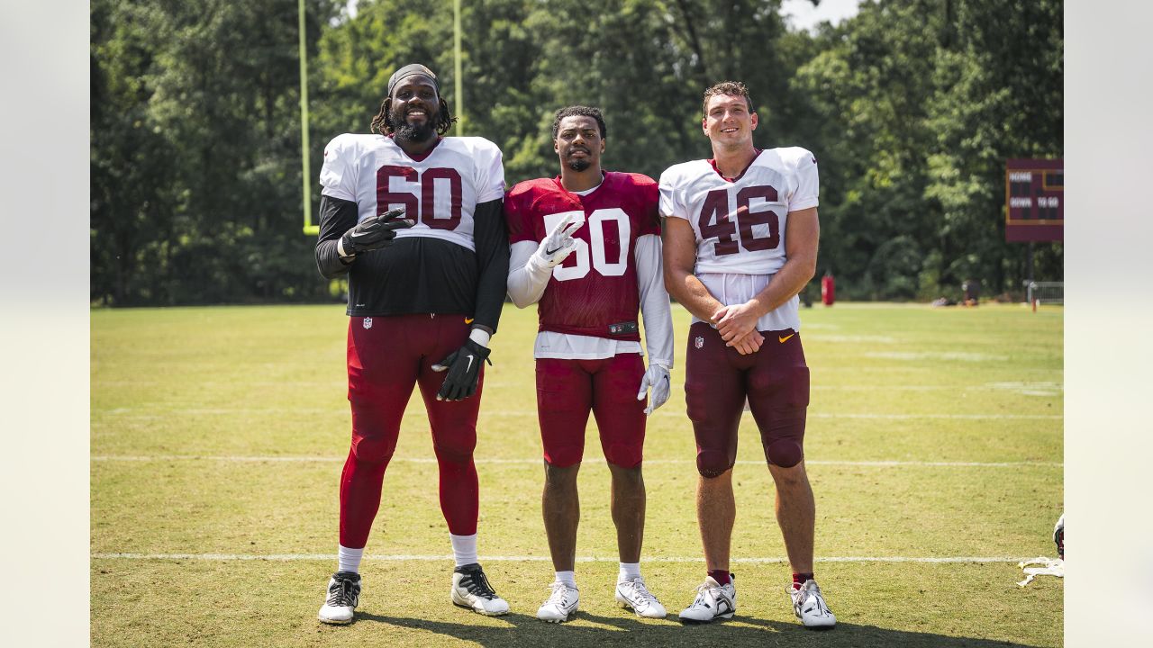 Washington Commanders wide receiver Dyami Brown (2) arrives for practice at  the team's NFL football training facility, Tuesday, Aug. 16, 2022, in  Ashburn, Va. (AP Photo/Alex Brandon Stock Photo - Alamy