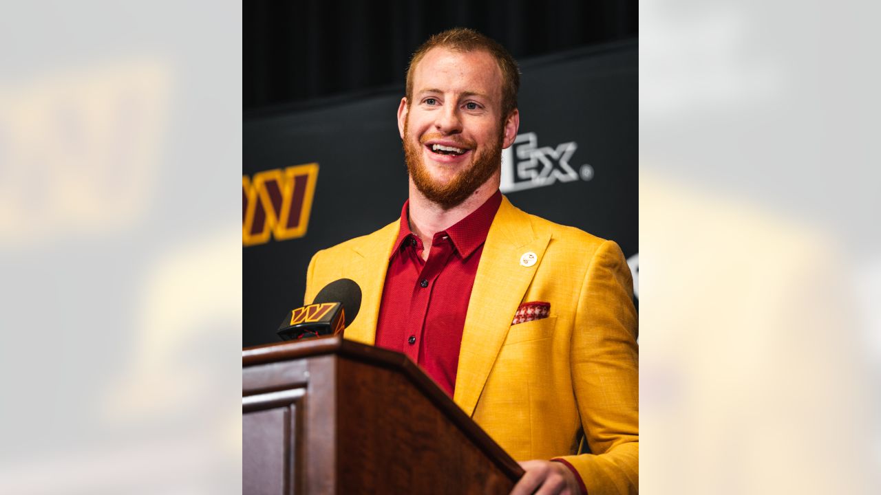 Carson Wentz Yellow Suit  Commanders Carson Wentz Suit