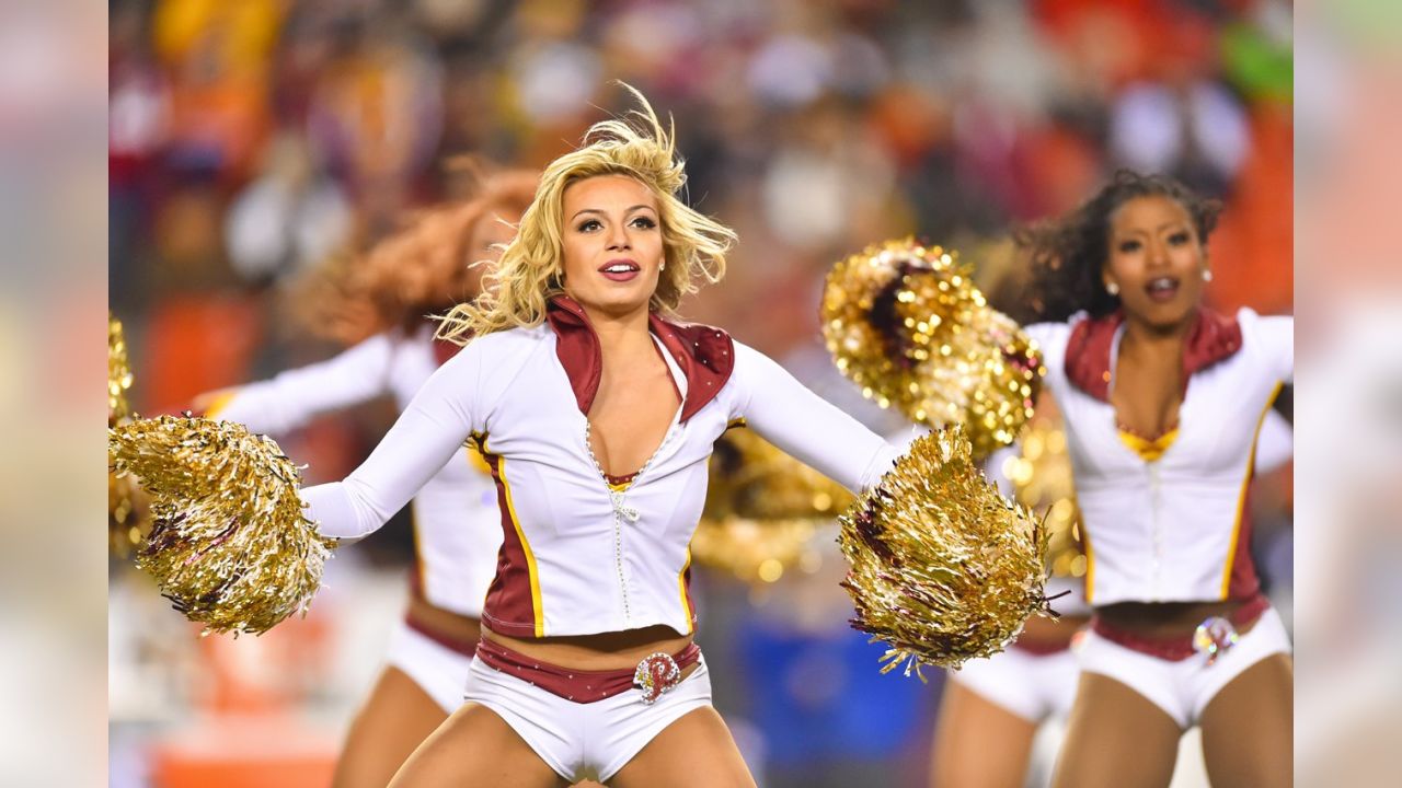 LANDOVER, MD - SEPTEMBER 25: Washington Commanders cheerleader