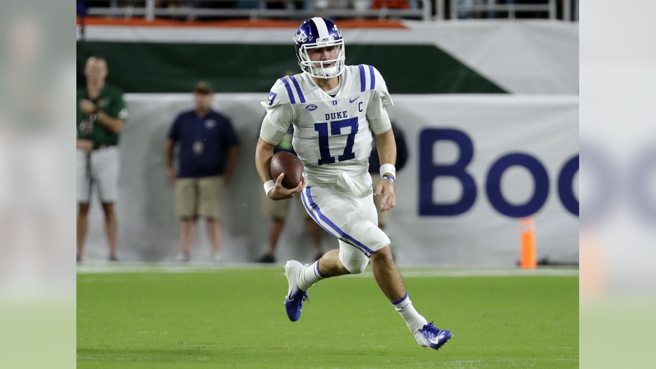 Duke quarterback Daniel Jones (17) during the NCAA college