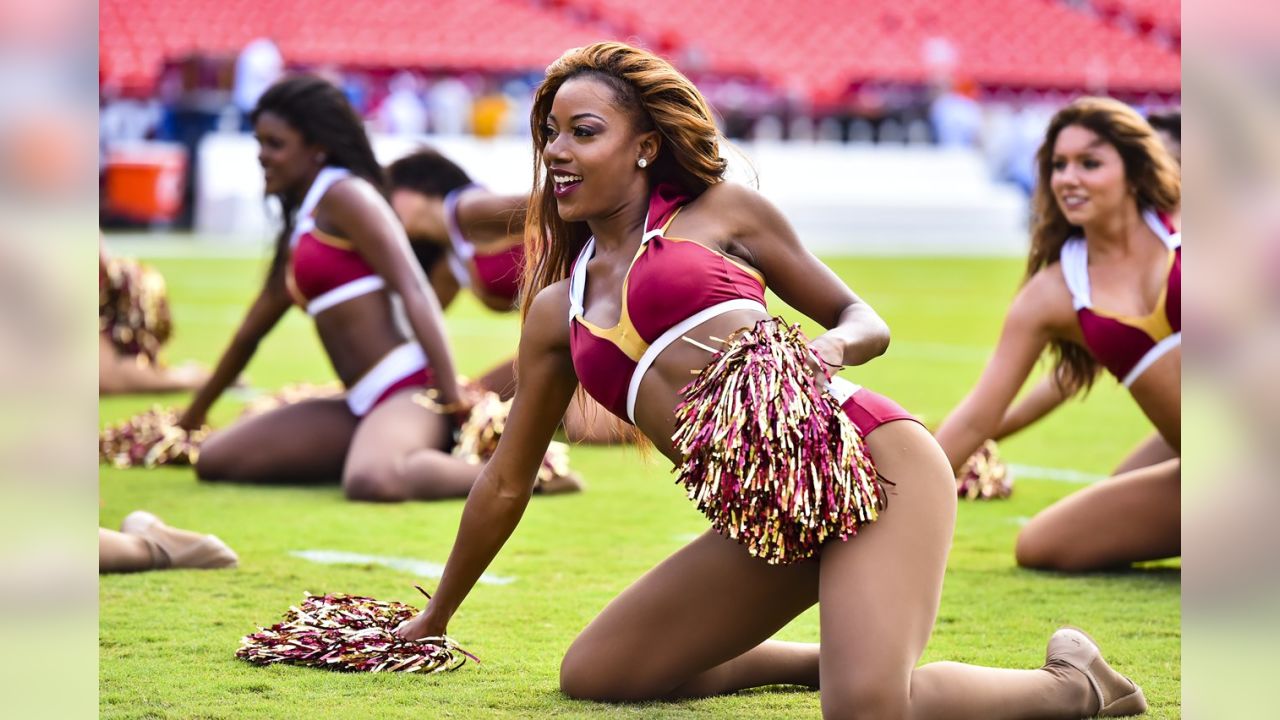 Washington Commanders cheerleaders perform during an NFL football