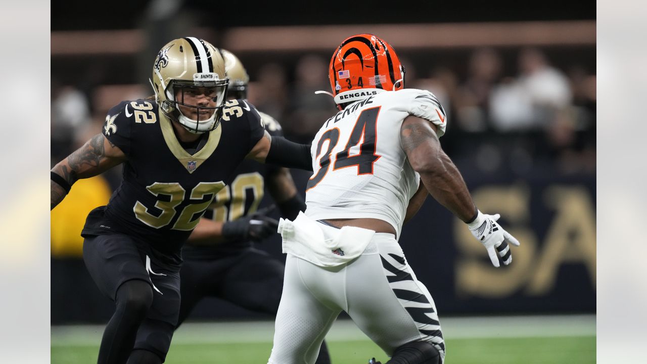 New Orleans Saints safety Tyrann Mathieu runs during the first