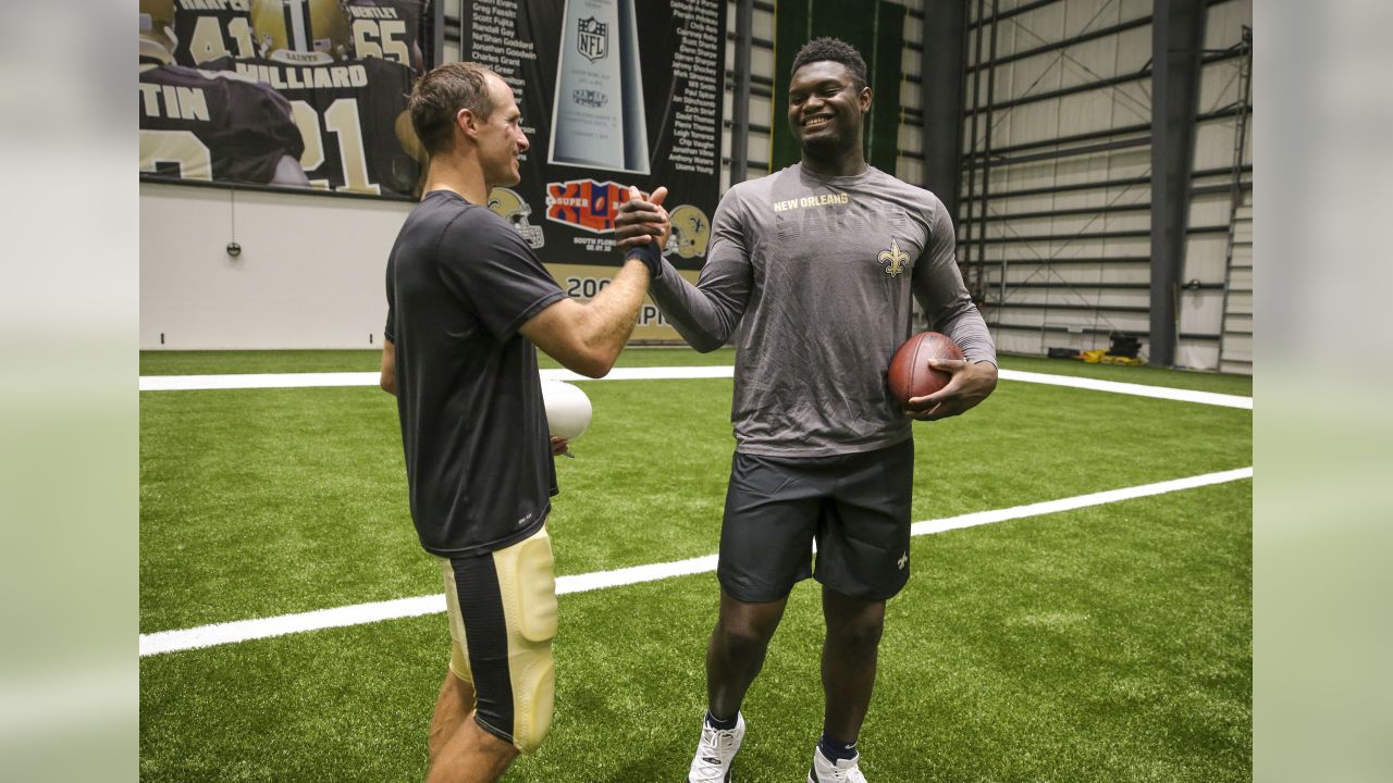 Photos: Zion Williamson joins Saints Quarterback Challenge on July 29, 2019  Photo Gallery