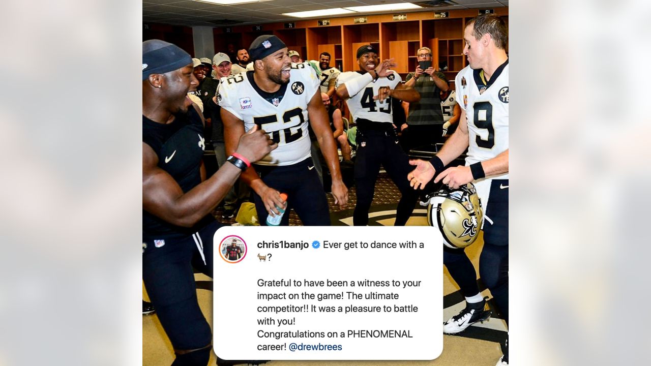 Drew Brees, Steve Gleason and their families catch up at Saints game