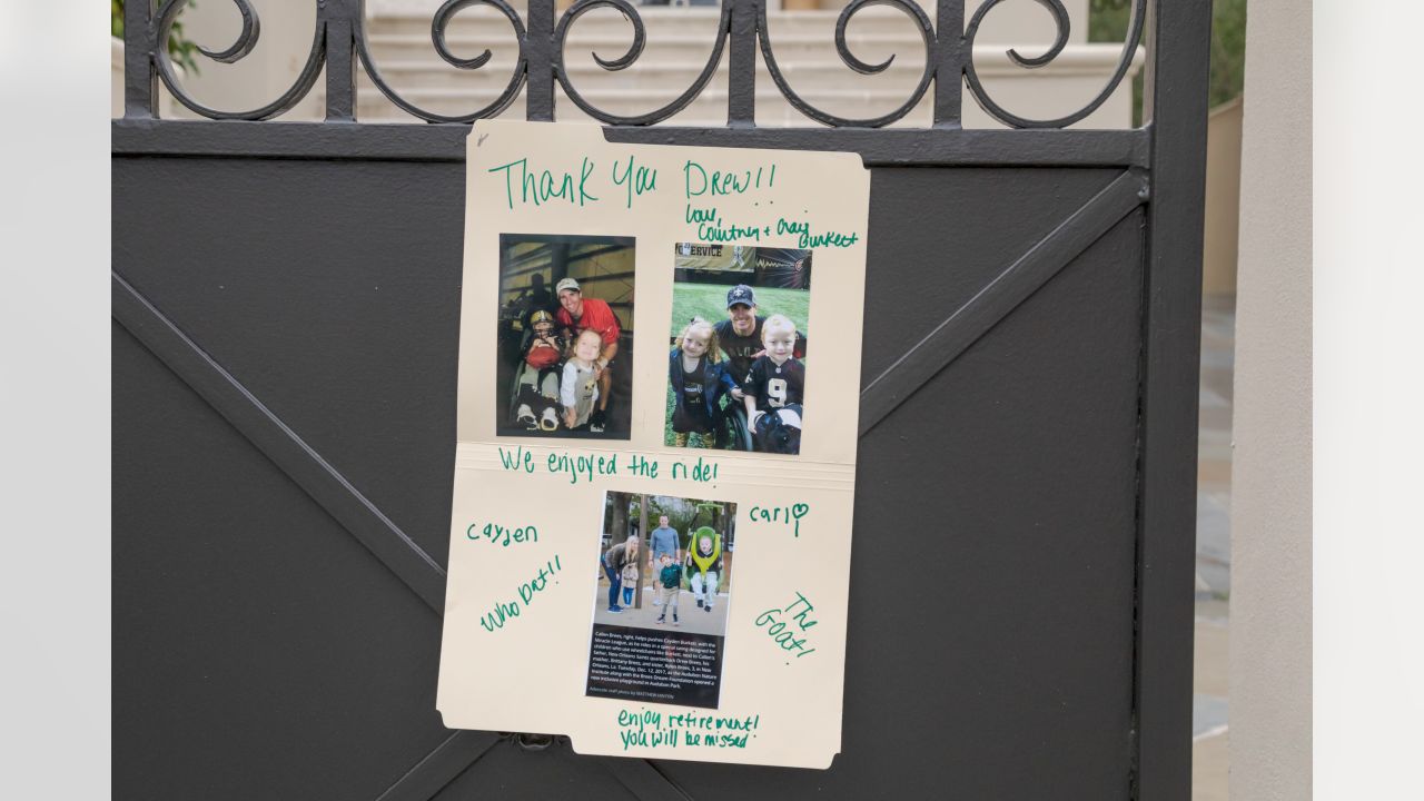 Inside Drew Brees' New Orleans Home Where Fans Left 'Thank You' Signs