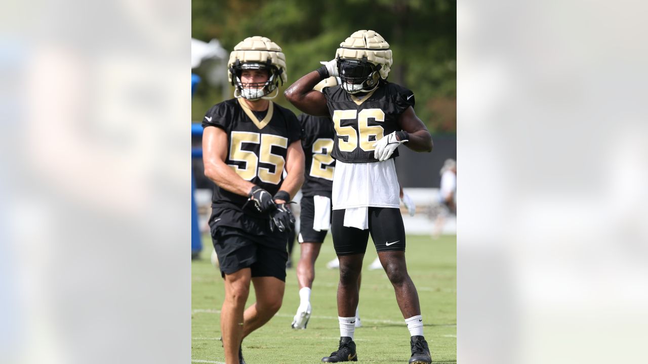 New Orleans Saints defensive tackle Jalen Dalton (77) watches drills during  NFL football training camp in Metairie, Monday, Aug. 2, 2021. (AP  Photo/Derick Hingle Stock Photo - Alamy