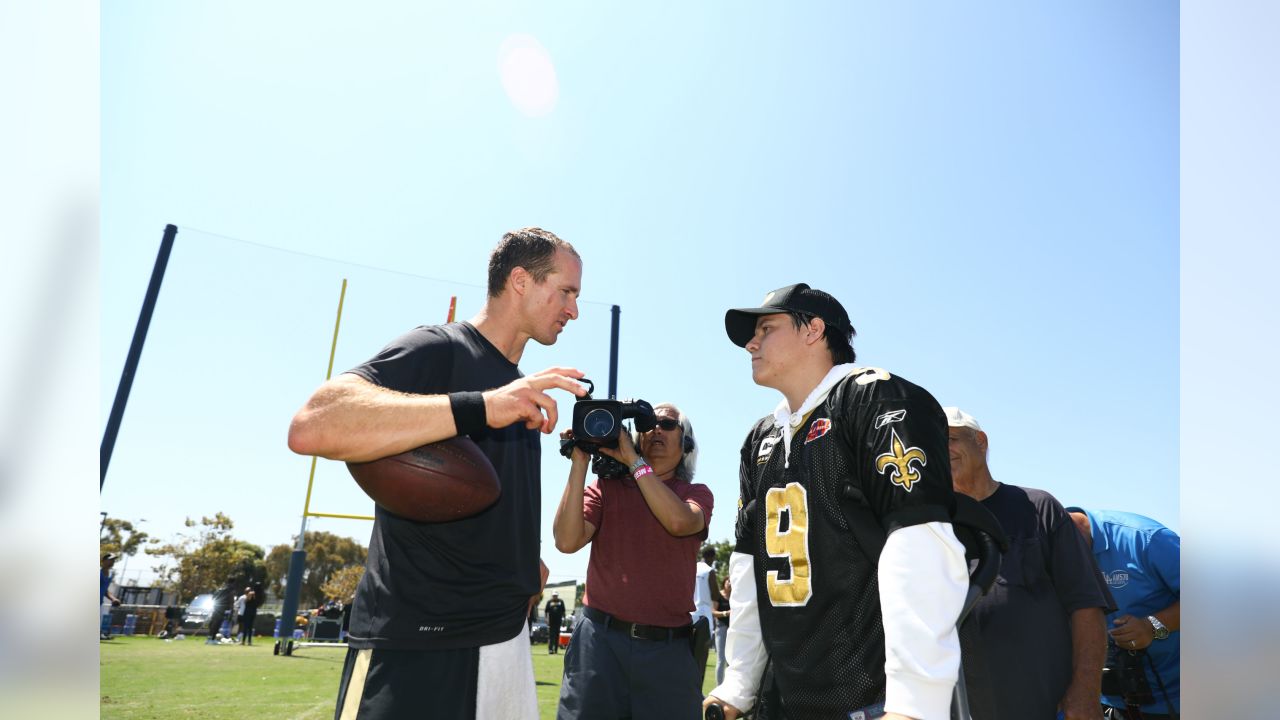 Aug 21, 2010: A fan with an old Drew Brees Jersey from his time with the  Chargers attends the preseason game between the New Orleans Saints and the  San Diego Chargers at