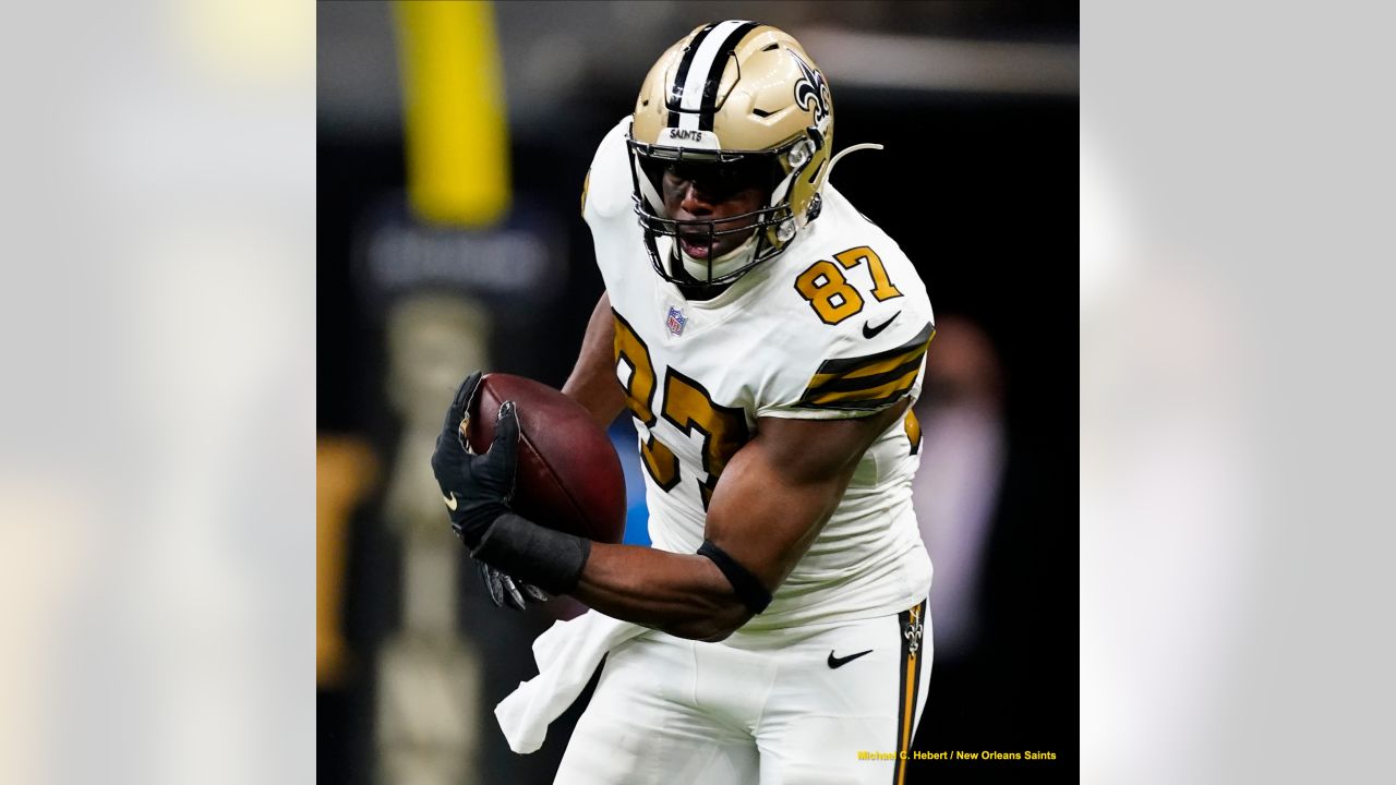 Jared Cook New Orleans Saints Game-Used #87 White Jersey, 49% OFF