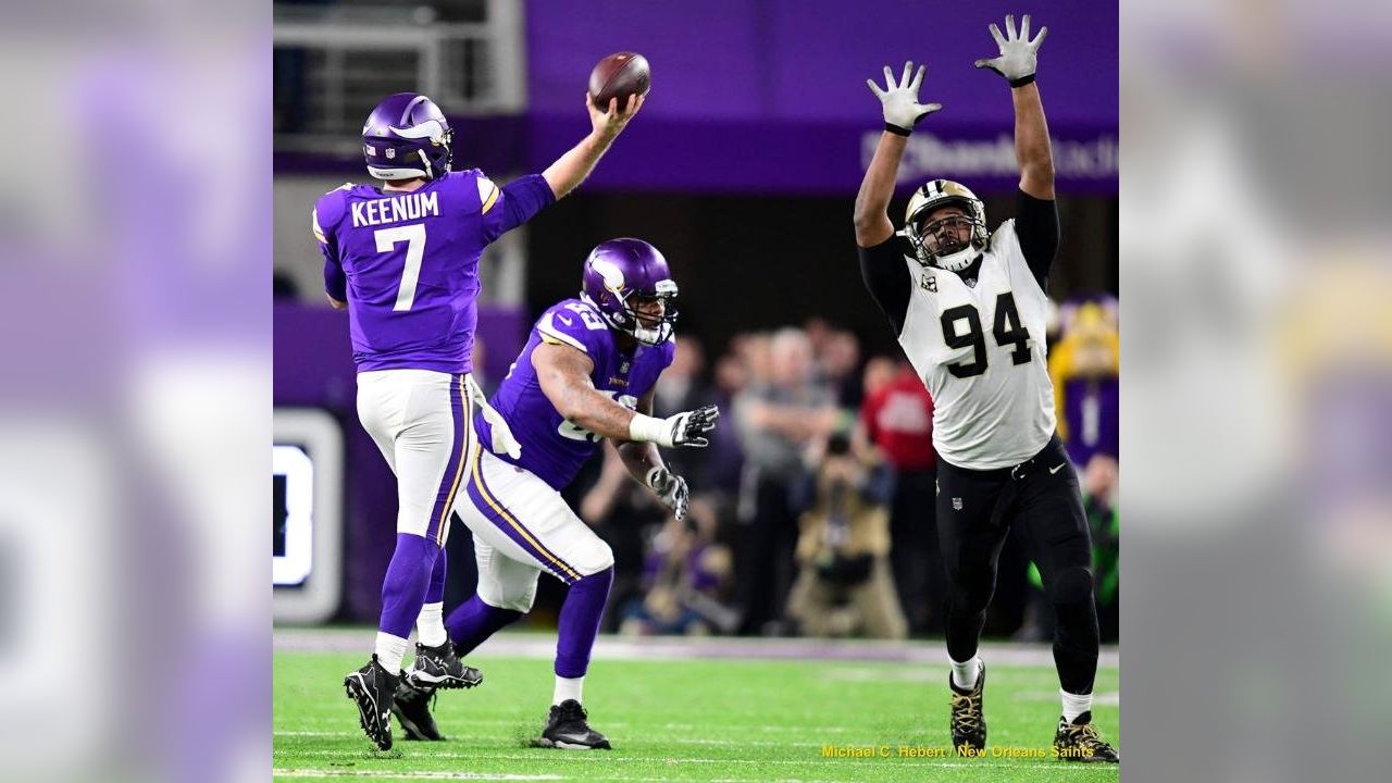 New Orleans Saints defensive end Cameron Jordan (94) warms up before an NFL  football game in New Orleans, Sunday, Sept. 10, 2023. (AP Photo/Gerald  Herbert Stock Photo - Alamy