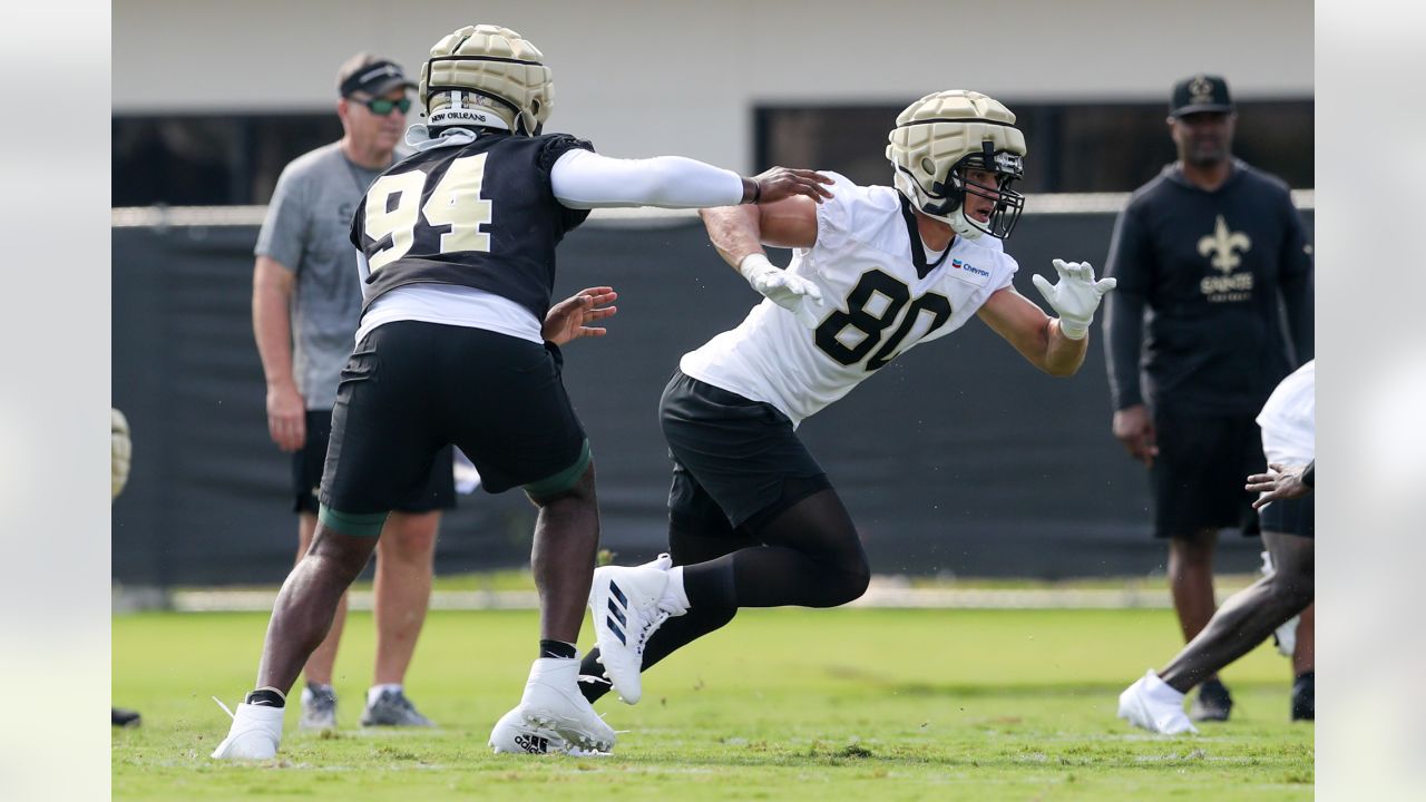 New Orleans Saints wide receiver Chris Olave (12) signs autographs, after  training camp at their NFL football training facility in Metairie, La.,  Saturday, July 30, 2022. (AP Photo/Gerald Herbert Stock Photo - Alamy