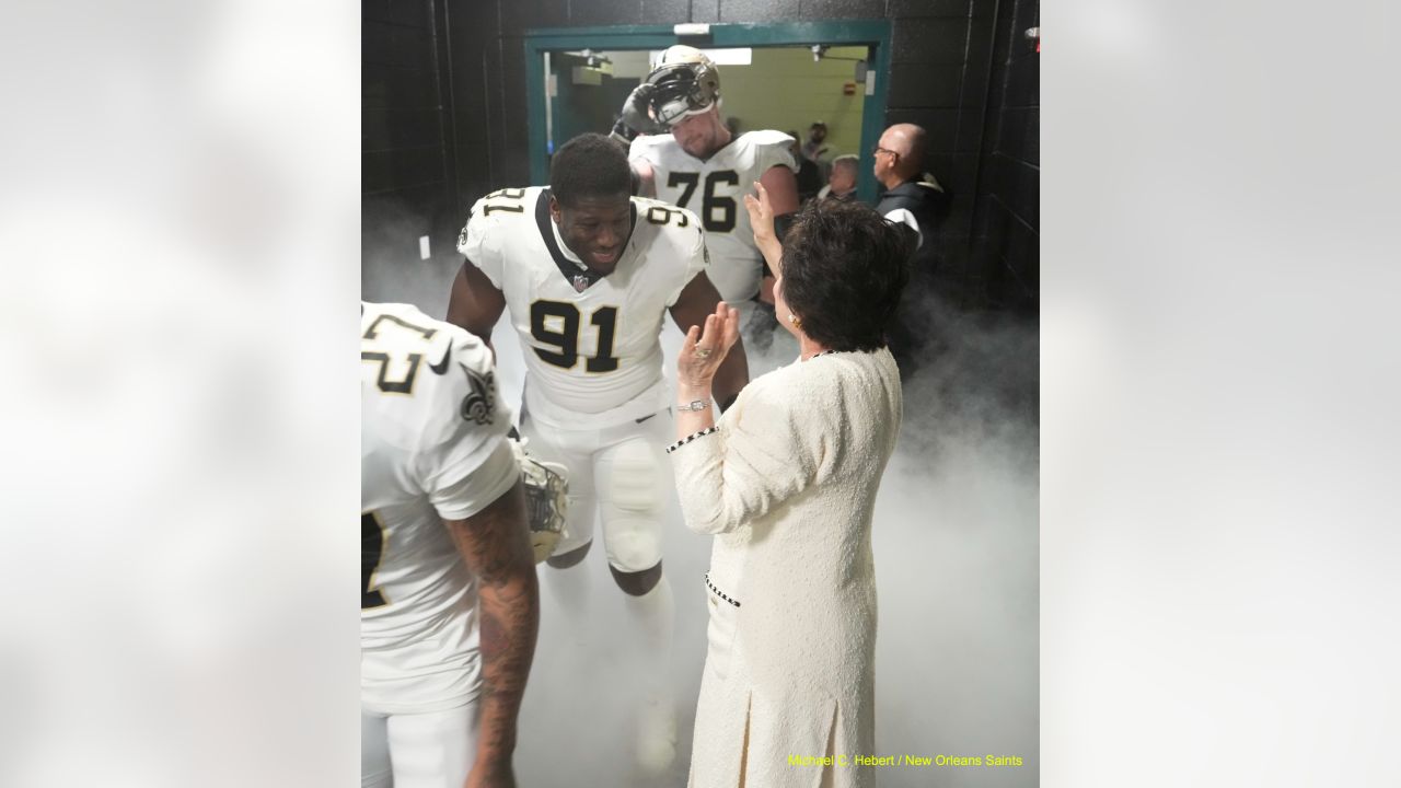 Rain empties onto NFL fan at Saints-Panthers game