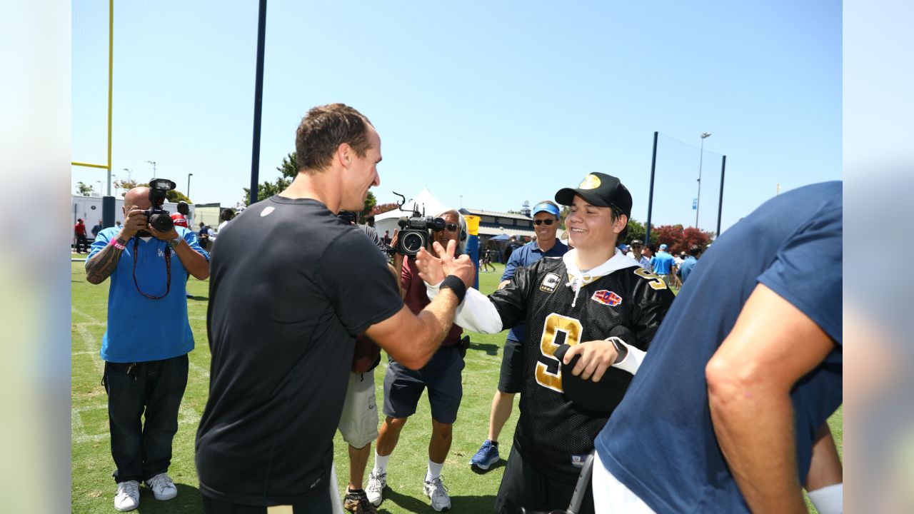 Aug 21, 2010: A fan with an old Drew Brees Jersey from his time with the  Chargers attends the preseason game between the New Orleans Saints and the  San Diego Chargers at