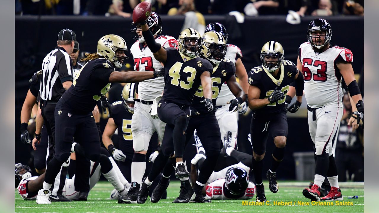 Game Balls from the Saints 31-17 Thanksgiving stuffing of the