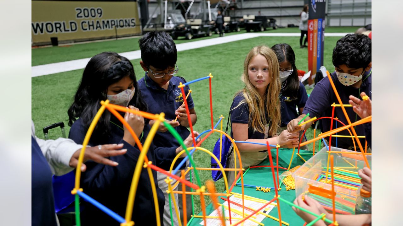 New Orleans Saints on X: Earlier today, the Saints and @PelicansNBA teamed  up with @Chevron to host a STEM Fair at the indoor practice facility! The  field-trip event for over 1,600 students