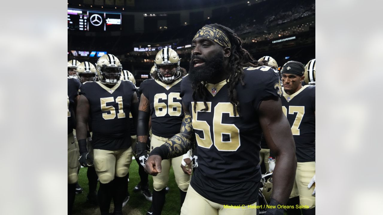 New Orleans Saints fullback Adam Prentice (46) warms up before an