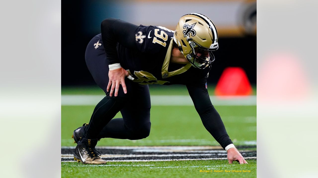 Trey Hendrickson New Orleans Saints Game-Used #91 White Jersey vs. Denver  Broncos on November 29 2020