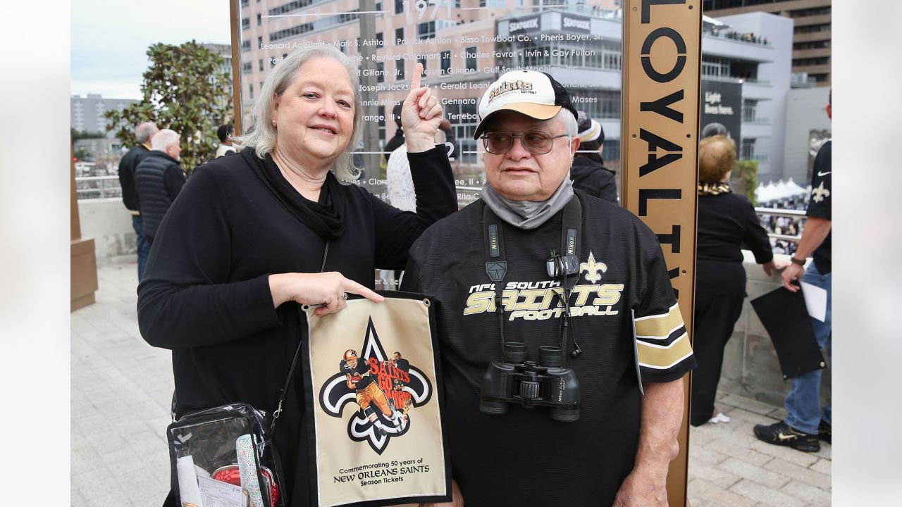 Saints season ticket holders added to 50-year monument