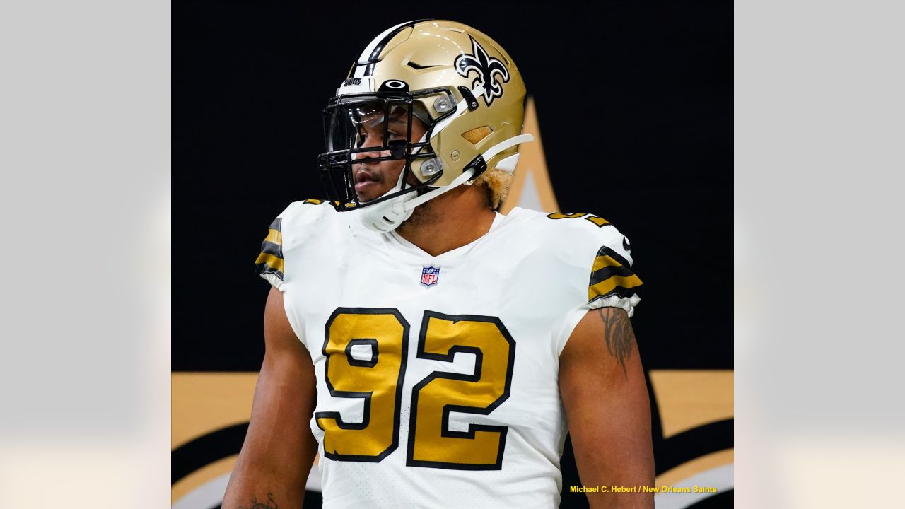 New Orleans Saints defensive end Marcus Davenport (92) during an