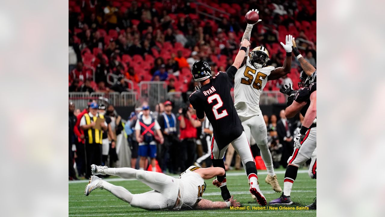 New Orleans Saints vs. Atlanta Falcons. Fans support on NFL Game