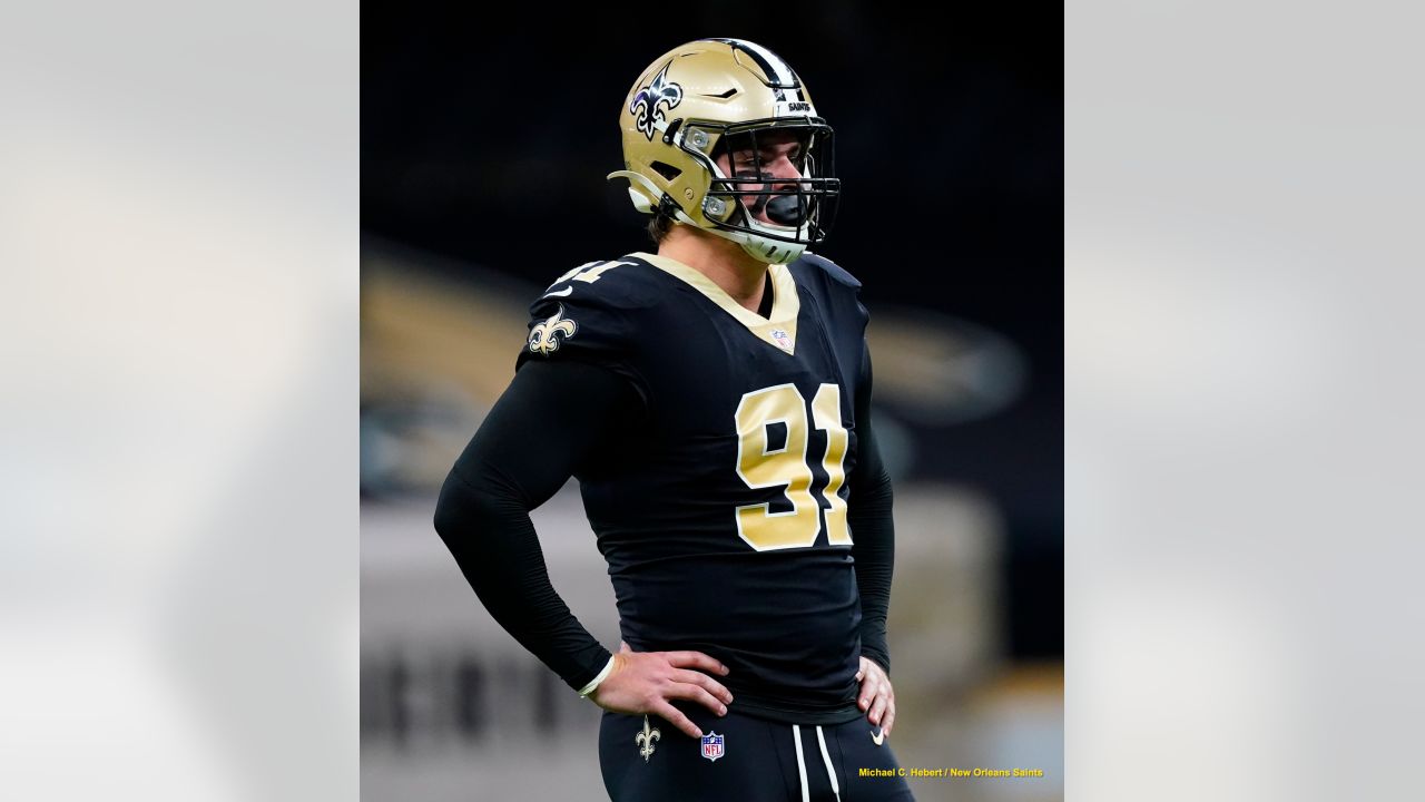 New Orleans Saints #91 Trey Hendrickson Olive 2017 Salute to