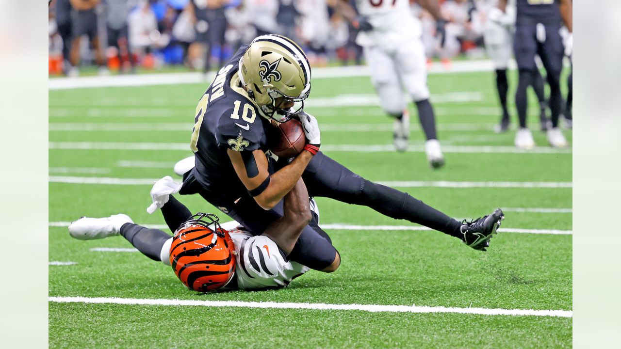 New Orleans Saints' Tre'Quan Smith in action during an NFL football game  against the New York Jets, Sunday, Dec. 12, 2021, in East Rutherford, N.J.  (AP Photo/Matt Rourke Stock Photo - Alamy