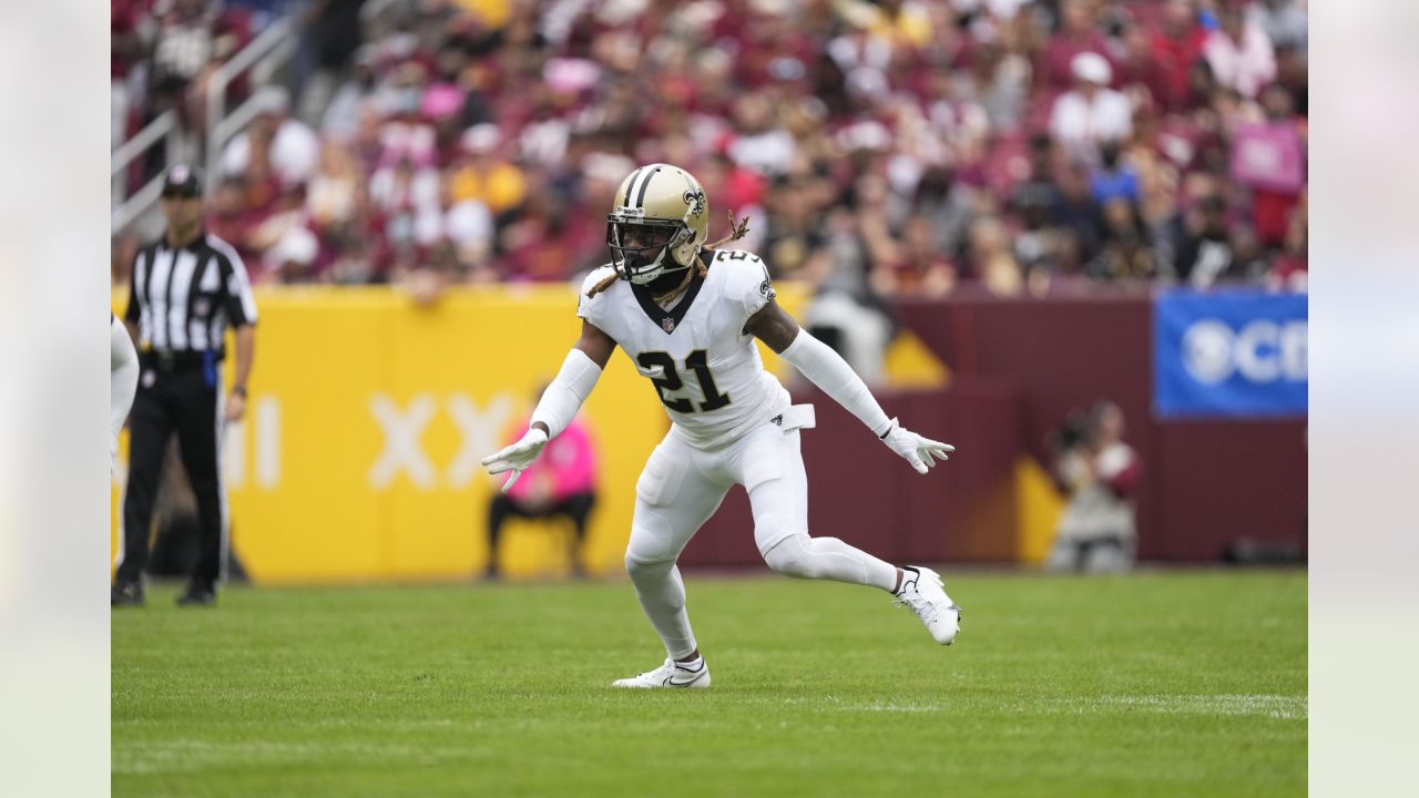 Bradley Roby of the New Orleans Saints looks on during the second