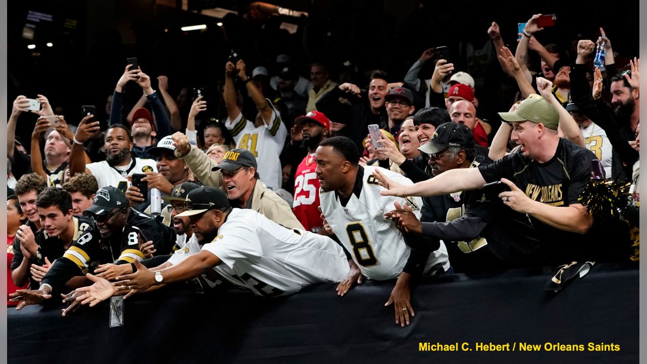 New Orleans Saints vs. San Francisco 49ers. Fans support on NFL