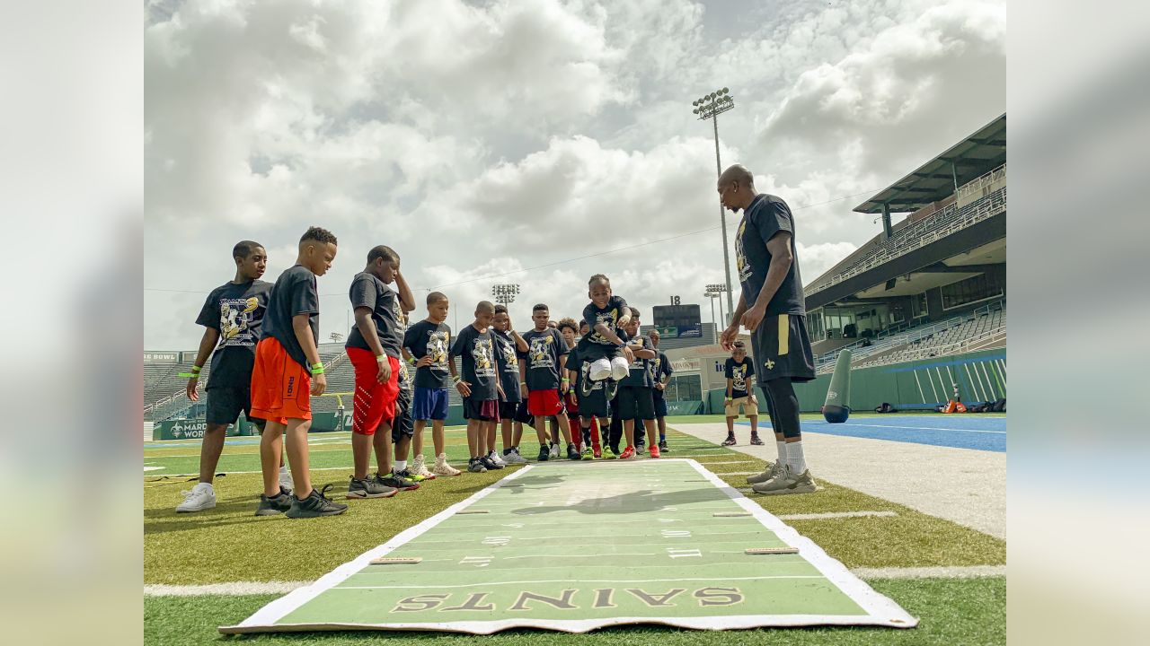 Saints' Cameron Jordan hosts football camp at Tulane's Yulman Stadium