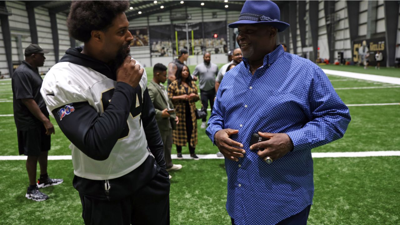 Dome Patrol members Pat Swilling and Rickey Jackson in Canton to honor Sam  Mills! #Saints #pfhof22