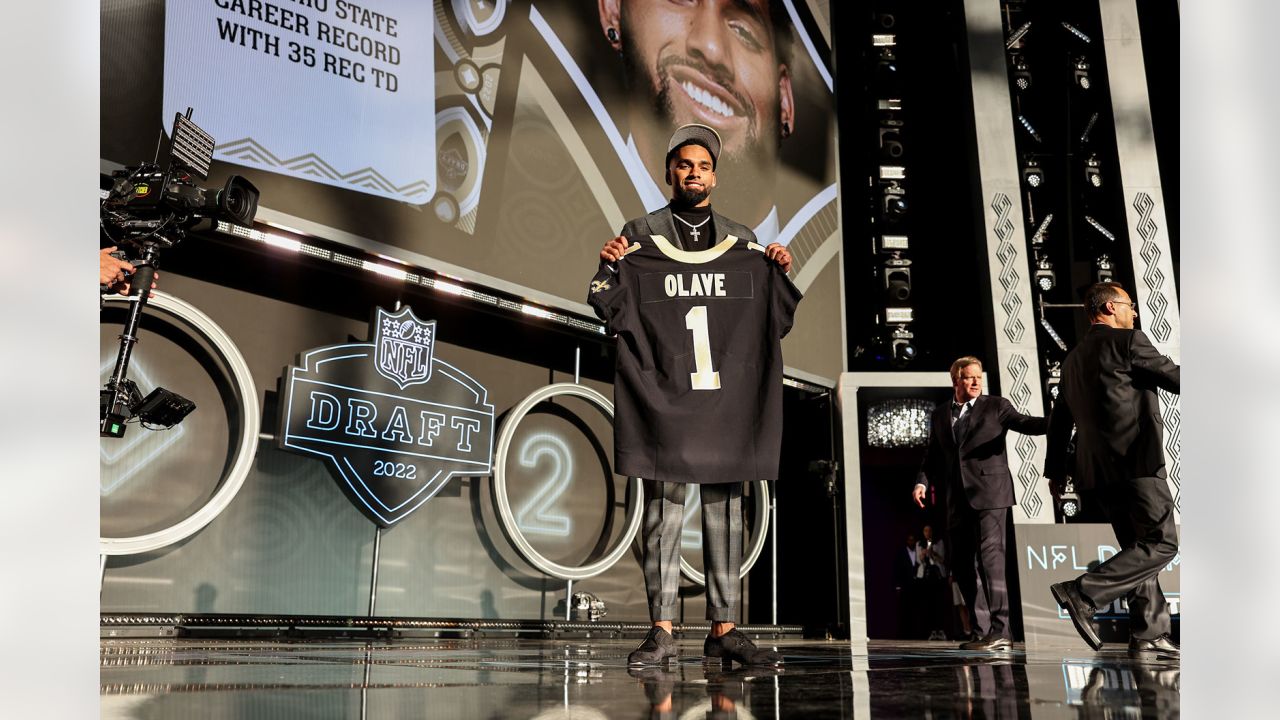 2022 NFL Draft Photos: Saints draft pick Chris Olave in Las Vegas