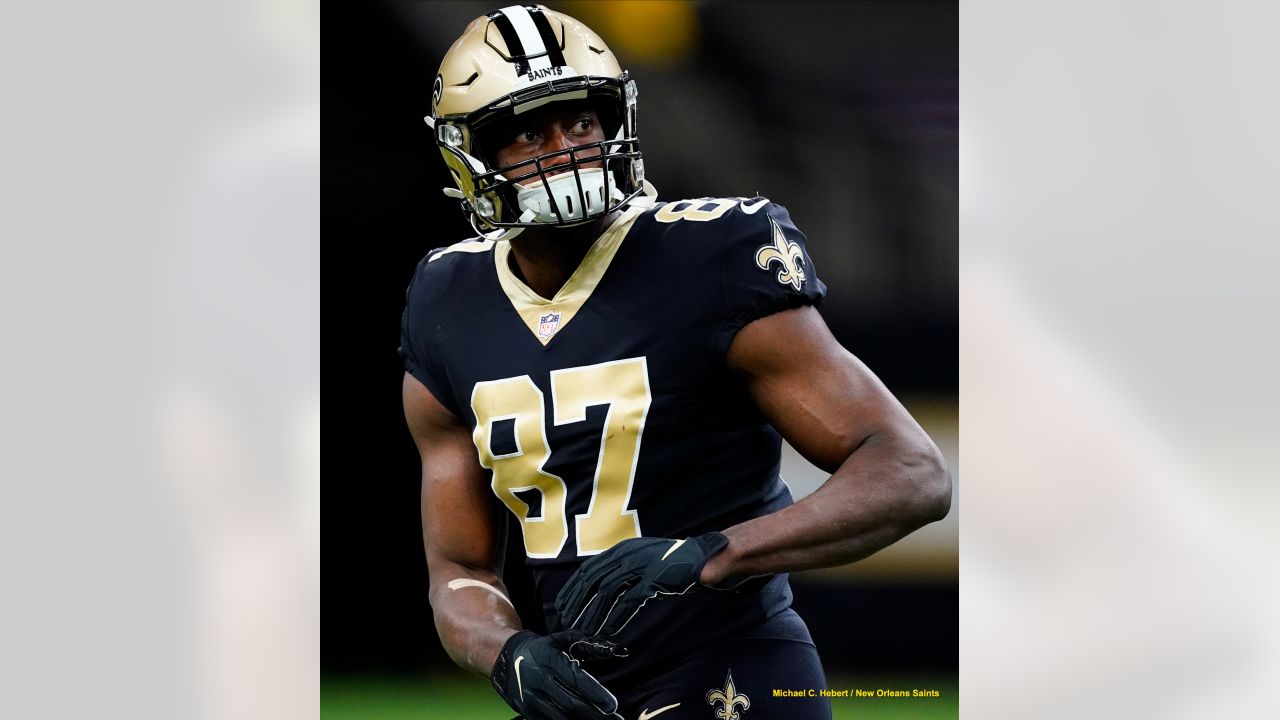 Jared Cook New Orleans Saints Game-Used #87 White Jersey, 49% OFF