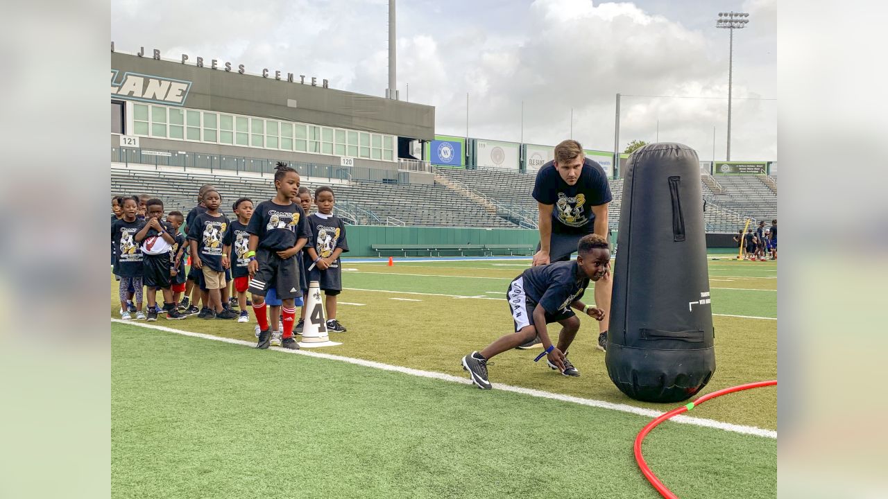 Saints' Cameron Jordan hosts football camp at Tulane's Yulman Stadium