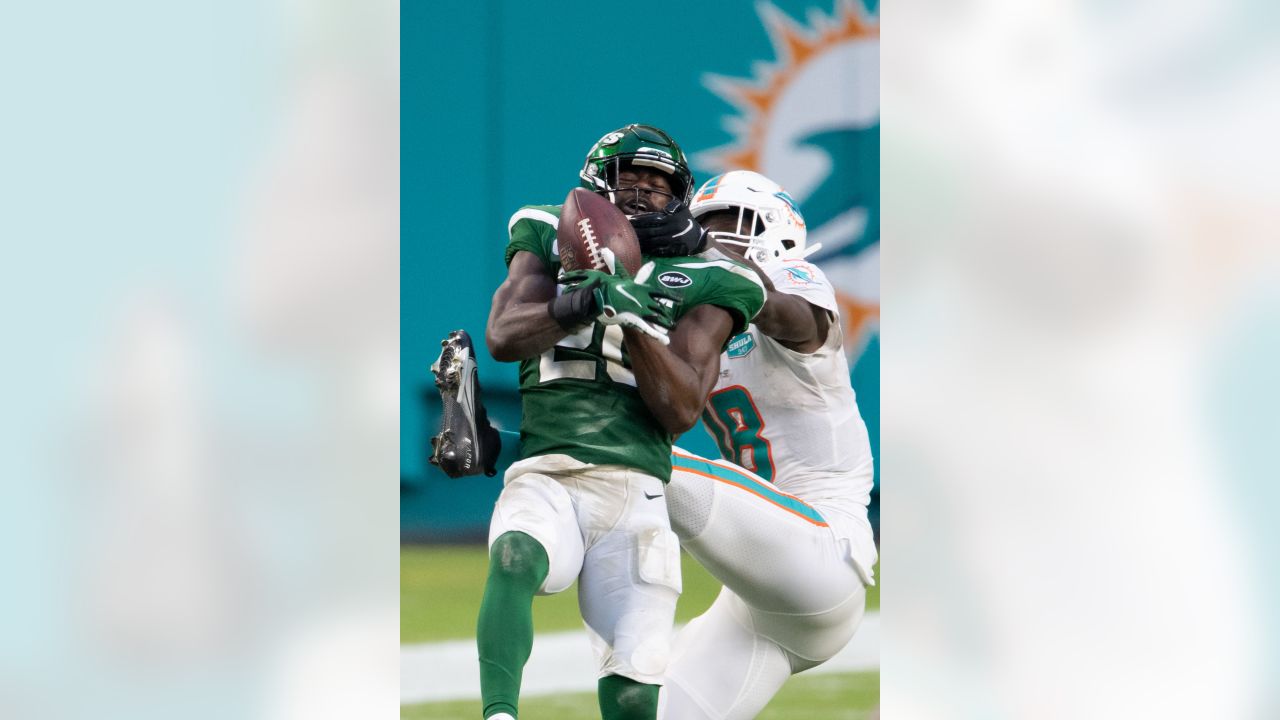 New York Jets free safety Marcus Maye (20) during the first half of an NFL  preseason football game Saturday, Aug 21. 2021, between the New York Jets  and Green Bay Packers in