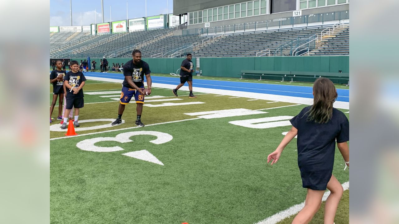 Saints' Cameron Jordan hosts football camp at Tulane's Yulman Stadium