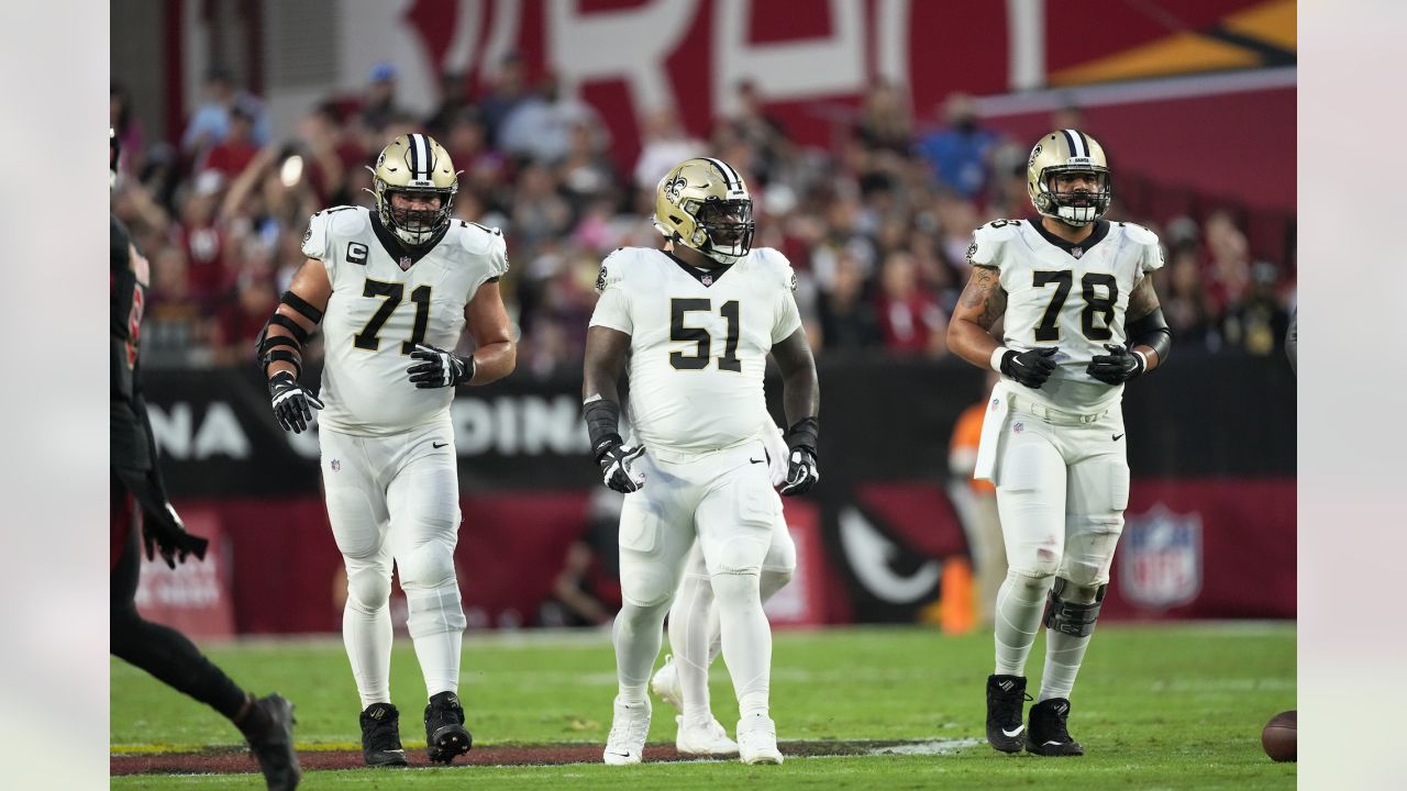 New Orleans Saints center Cesar Ruiz (51) in action during an NFL