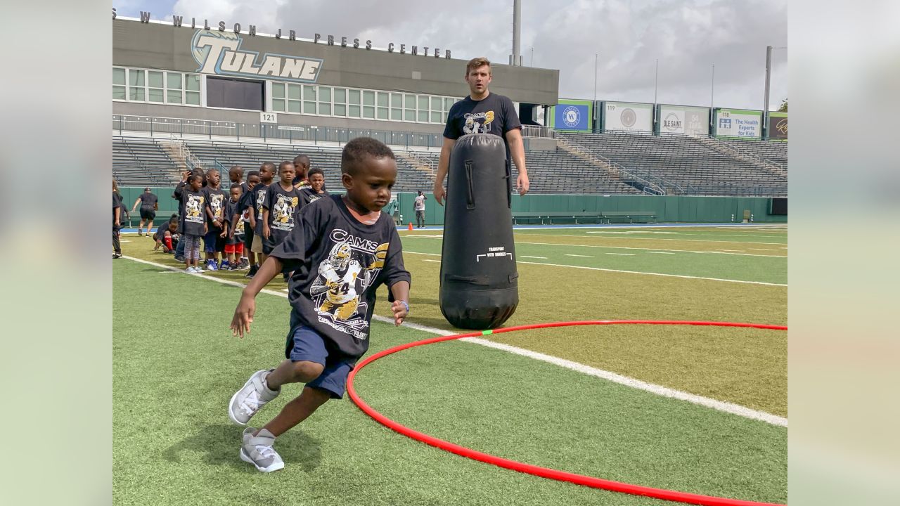 Saints' Cameron Jordan hosts football camp at Tulane's Yulman Stadium