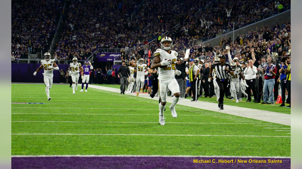 USA TODAY Sports - Take a peek at tonight's Nike color rush uniforms for  New Orleans Saints - Carolina Panthers #NFL