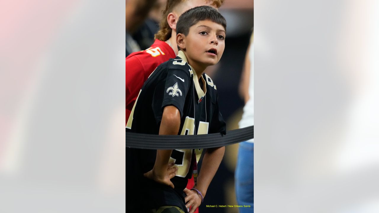 New Orleans, Louisiana, USA. 14th Aug, 2023. New Orleans Saints safety  Smoke Monday smiles after his team intercepted the ball from the Kansas  City Chiefs in an NFL preseason game in New