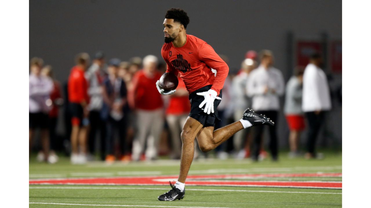 The Saints traded up to draft Chris Olave. Here's how the Ohio State  receiver made his way to the NFL., Saints