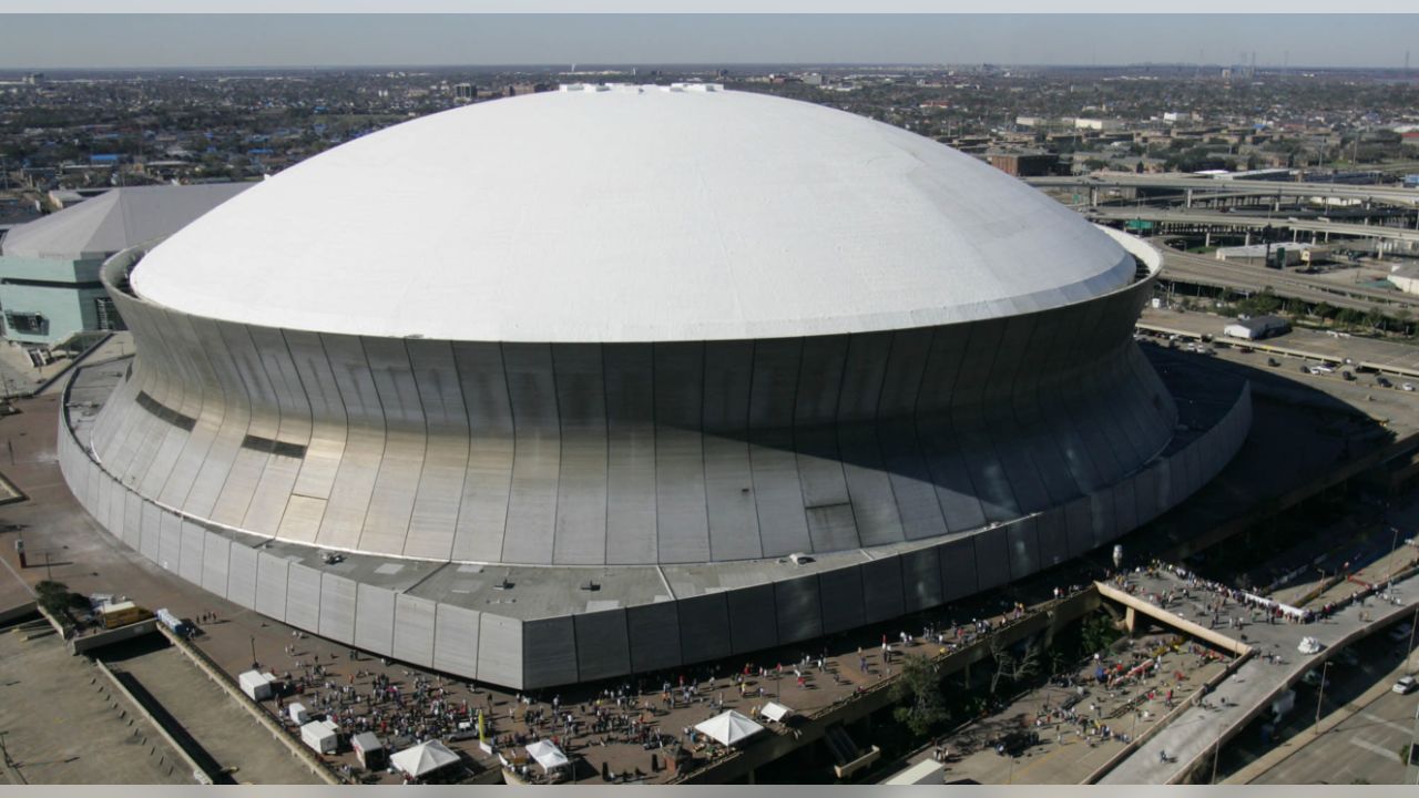 The Superdome and the History of the New Orleans Saints (Aerial