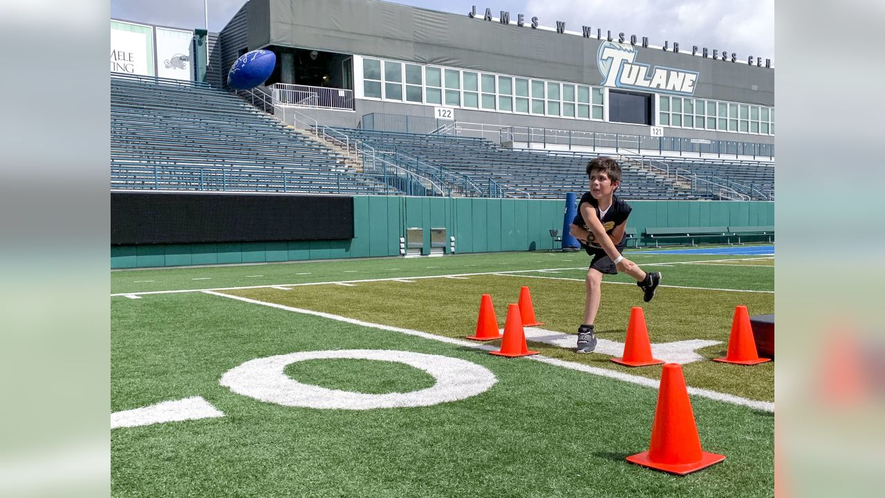 Saints' Cameron Jordan hosts football camp at Tulane's Yulman Stadium