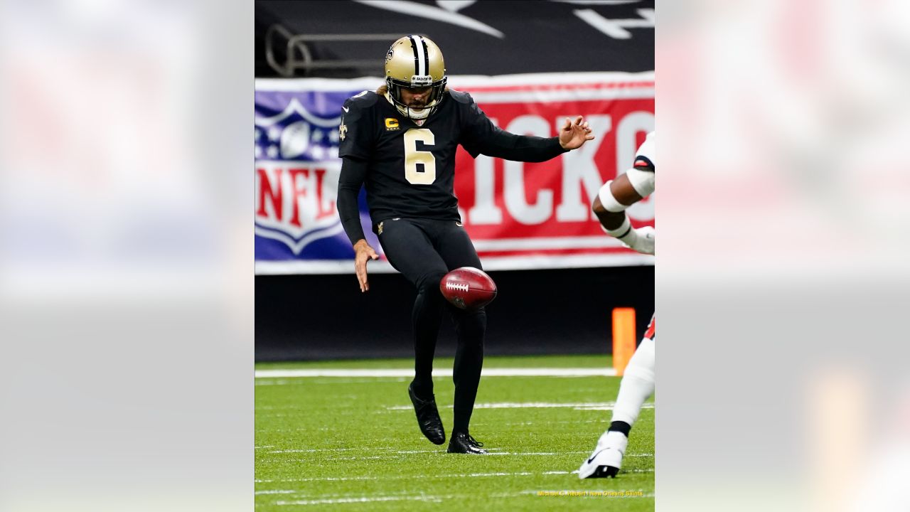 New Orleans Saints punter Thomas Morestead (6) punts the ball